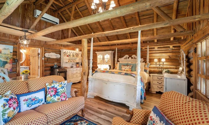 Rudy Cabina | Log cabin on 100 acres-Wifi-Kitchen-Wildlife-The Happy Hound