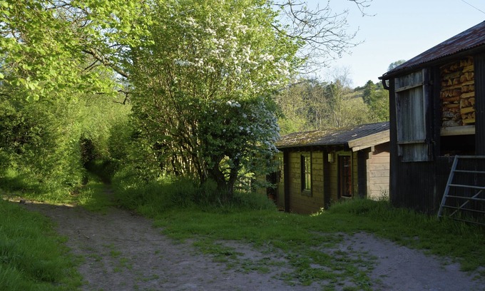 Trecastle Cabina | Cabaña de troncos en una granja de la colina galés en Brecon Beacons