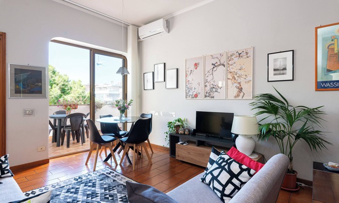 Quartiere XXXIII Lido di Ostia Ponente Apartamento | El lugar de Loretta. Un oasis de paz para la familia.