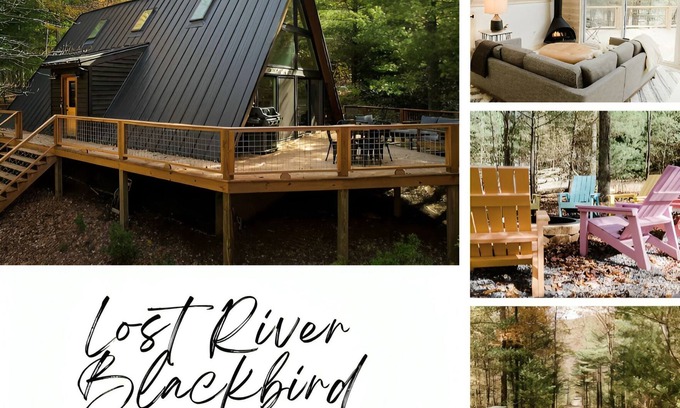 Wardensville Cabina | Lost River Blackbird A-Frame Cabin: hot tub + wifi