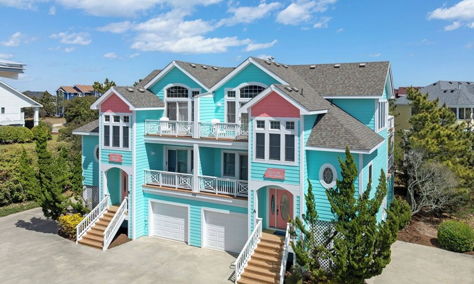 Buck Island Casa | Love R Shack At The Beach: 10 BR / 10 BA duplex-ambos lados en Corolla, capacidad para 24