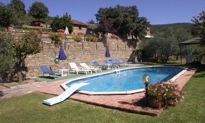 Cortona Cabaña | Hermosa casa de campo en Cortona con piscina y vistas