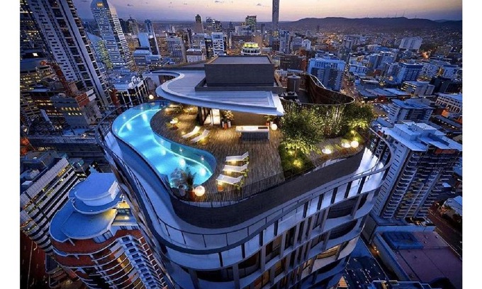 Brisbane Central Business District Apartamento | Lux 37th floor 2br 2bath, Infinity pool, Gym, Wifi