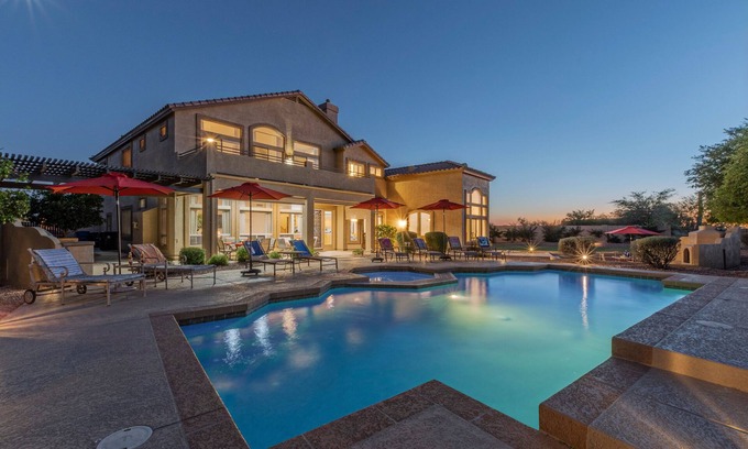 Las Sendas Casa | LUX Near Golf, Trails: Pvt POOL/Spa, Wood FP, Game Tbls, TVs All BRs, EV Charger