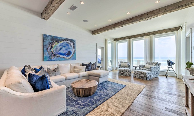 Biltmore Beach Casa | Luxe, Beachfront PCB Home w/ Decks & Grill!