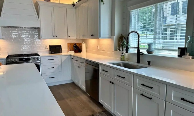 Laconia Casa | Luxe waterfront on Paugus Bay w/ PVT Dock, Fireplace, Pvt Deck, Sonos, Sleeps 10