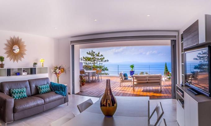 Le Rayol Apartamento | Apartamento-Exclusivo-Vista al Mar-Baño con bañera-Studio + chambre