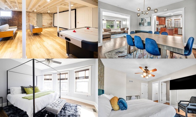 Hough Casa | Luxurious 9 BR Movie Theater Duplex Near CWRU!