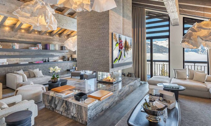 Courchevel Chalet De Esquí | Chalet de lujo con piscina, cine, sauna y servicio completo en Courchevel