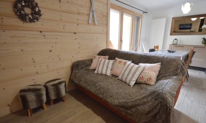 Les Gets Apartamento | Apartamento dúplex nuevo en el centro, 51m², 4 personas, balcón, WiFi, garaje, cerca de tiendas