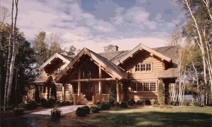 Charlevoix Casa | Lujosa casa de troncos en el lago privado