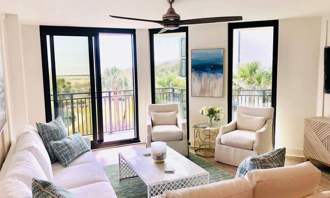 Isle of Palms Villa | Oceanfront Pure Luxury-New Complete High-End Remodel-3 Bdr / 3 Ba- WD Sports Card