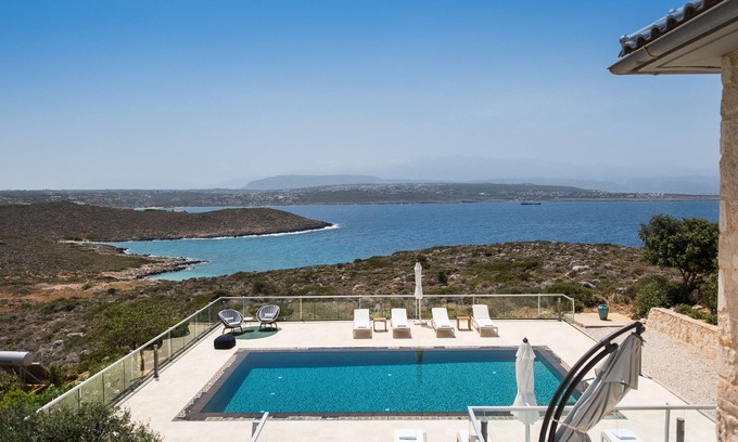 Tersanas Villa | luxurious sea front villa with private swimming pool