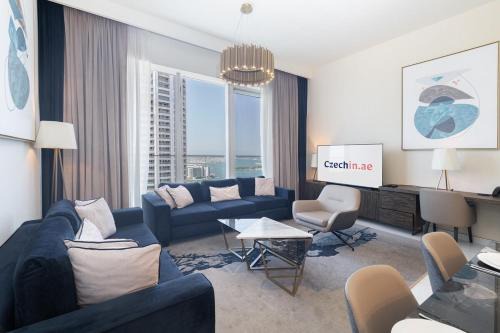 Dubai Media City Apartamento | Luxury 2BHK Sea & Palm Views 20th Floor Tram line