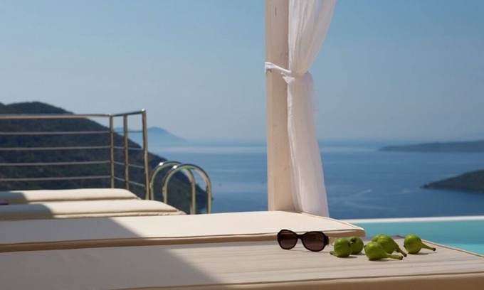 Fternon Villa | DELUXE Moderna villa de 3 dormitorios piscina privada, vistas al mar cerca de Mikros Gialos y Nidri