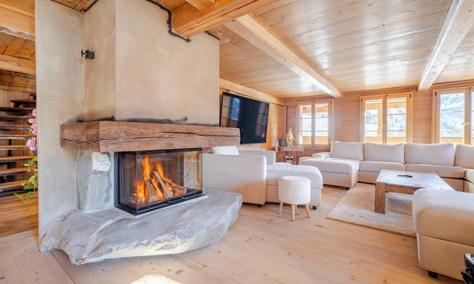 Saanen Chalet De Esquí | Luxury 5 Bedroom Panoramic Chalet - Near Gstaad