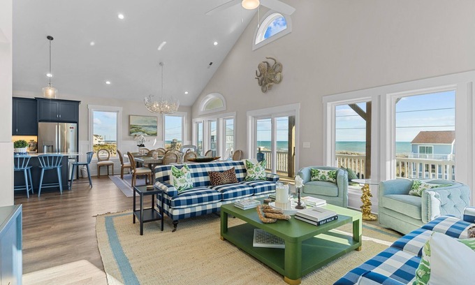 Sneads Ferry Casa | Luxury 8BR Ocean & Sound Views | Dog-Friendly | Pool Access