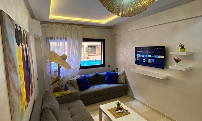 Hivernage Apartamento | Luxury apartment with pool view next to the train station in Gueliz