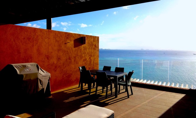 Isla Mujeres Condominio | Condominio de lujo, terraza con vista al mar