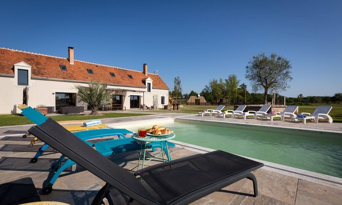 Billy Cabaña | Domaine de Vitray-Gîte-Exclusivo-Baño en la habitacion-Vista al campo
