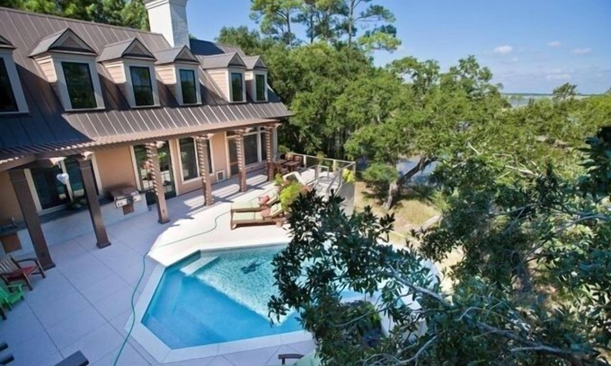 Folly Beach Casa | Luxury Estate. Aislado Folly Beach Home con Infinity Pool!
