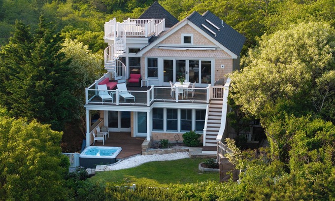 Provincetown Casa | Large beachfront home with panoramic views and A.C. and hot tub.