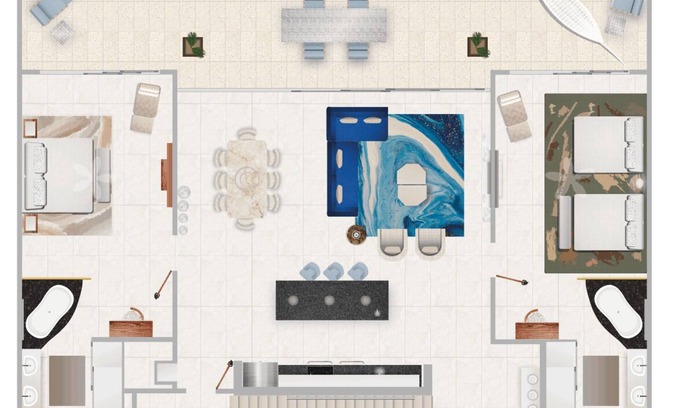 Cabo San Lucas Condominio | Luxury Four Bedroom Loft with Ocean Views at Garza Blanca Cabo
