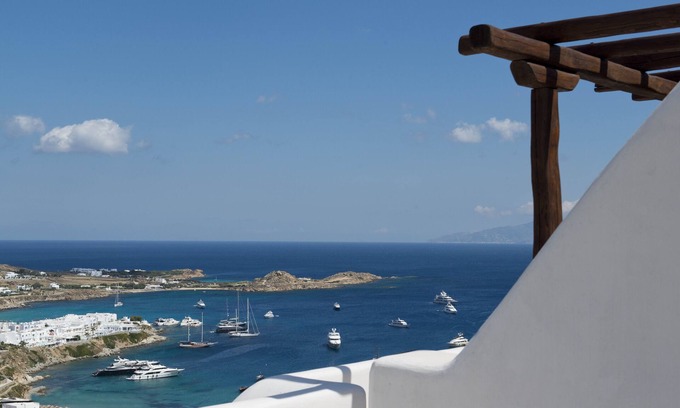Psarou Villa | Villa de lujo en Mykonos | 4 Dormitorios | Villa Ammonite | Interior bien amueblado