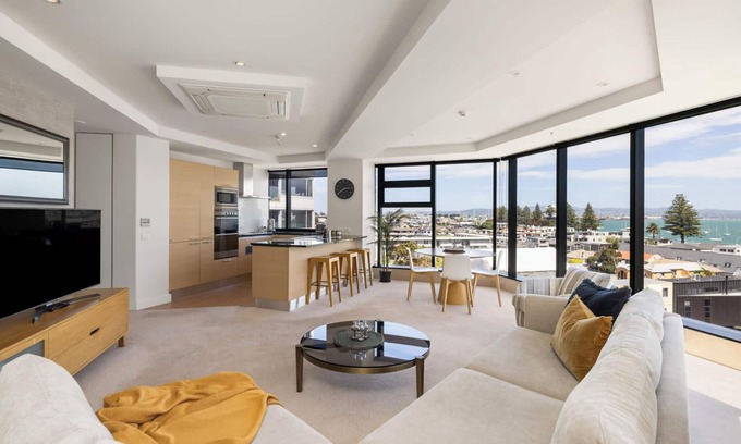 Mount Maunganui Apartamento | Vistas al mar de lujo en el monte Maunganui
