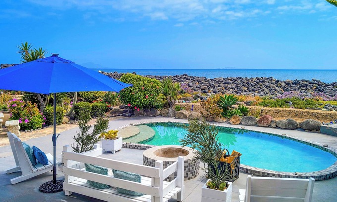 El Sauzal Casa | Luxury Oceanfront Retreat – Sauna, Pool, Sunset Views San Miguel Surf break
