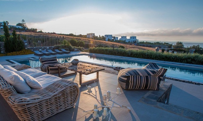 Chrissi Akti Villa | Luxury Paros Villa | Sea View Villa | 4 Bedrooms | Close to Golden Beach & Access to Swimming Pool | Tserdakia