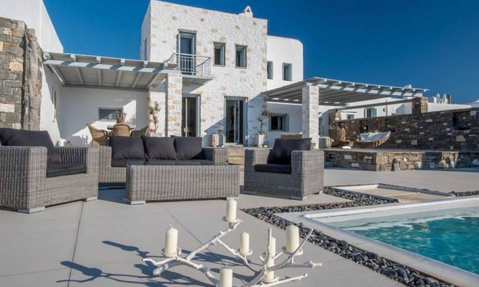 Chrissi Akti Villa | Luxury Paros Villas | De Luxe Villa | Sea View |Private Pool | 4 BDR | Tserdakia