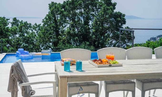 Pobri Villa | Villa de lujo de diseño real para 10 personas con piscina privada y vistas panorámicas al mar