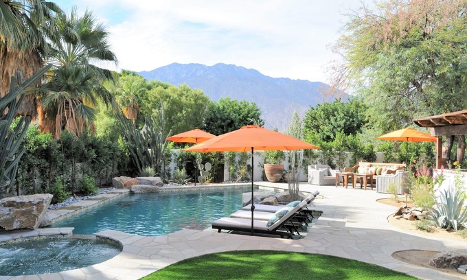 Palm Springs Casa | Luxury Rustic Desert Hacienda - Privacy, Views, Salt-water Pool & Spa