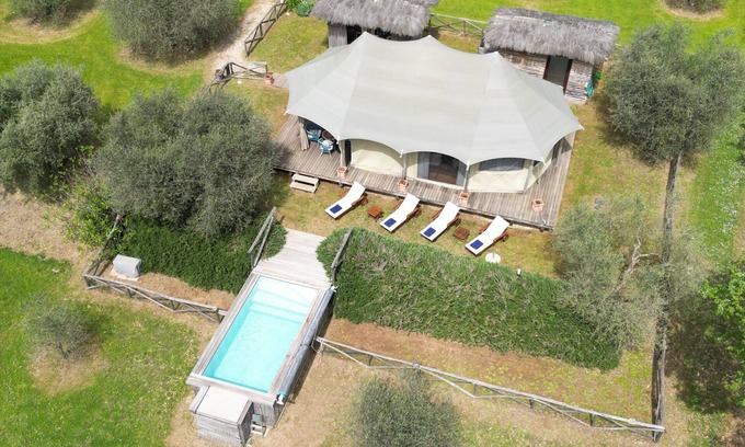 Ponte Buriano Cabina | Tienda de zafiro azul - Glamping