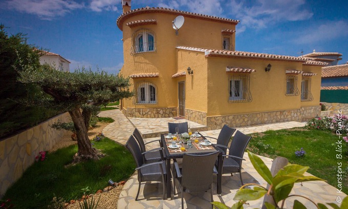 Els Poblets Villa | Villa de lujo Inge 400 en la playa, gran jardín, pr. Piscina climatizada, aire acondicionado, barbacoa, terraza, wifi