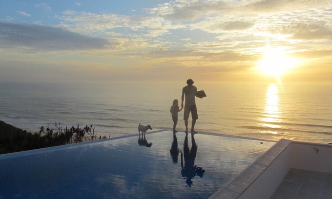 Falca Villa | Villa de lujo en la costa con piscina privada, terraza, vista al mar. Cerca de Nazaré