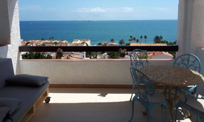 Santa Pola Apartamento | Maclo: Fantástica Terraza al mar Frente a la Isla de Tabarca. Wifi. Smart TV