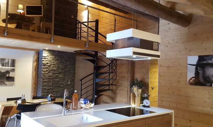 Saint-Jean-de-Sixt Chalet De Esquí | Lujoso apartamento dúplex en chalet (78 m²)