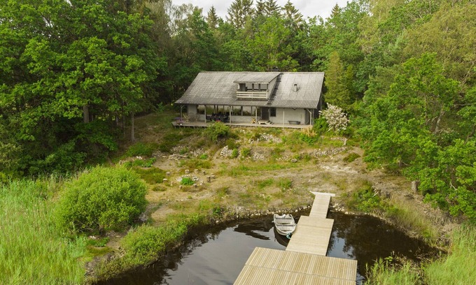 Drakabygget Casa | Casa magnífica con vistas panorámicas al lago y sauna con vista