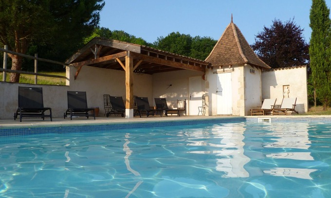 Montcaret Casa | Magnífica Maison de Maître & Cottage Sleeping 14 con piscina y sala de juegos