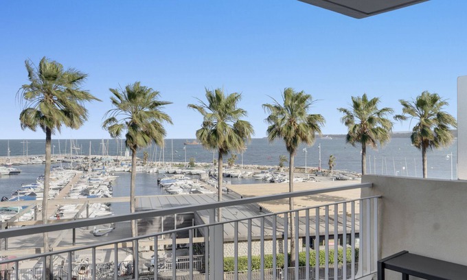 Pointe Croisette Apartamento | F2 Palm Beach-Apartamento-Vista al Mar-Baño Privado-Apartamento