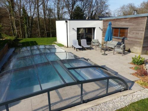 Saint-Brandan Casa | Maison bois avec piscine
