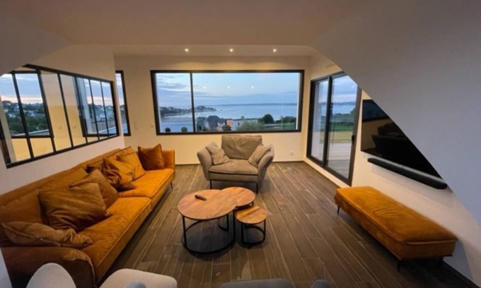Locquirec Casa | Maison Contemporaine vue mer et Piscine Intérieure