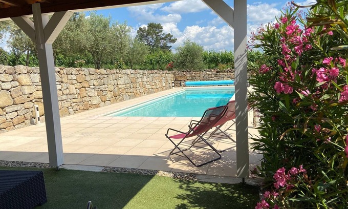 Rosieres Casa | Casa con piscina privada, Ardèche Sur, Vista excepcional