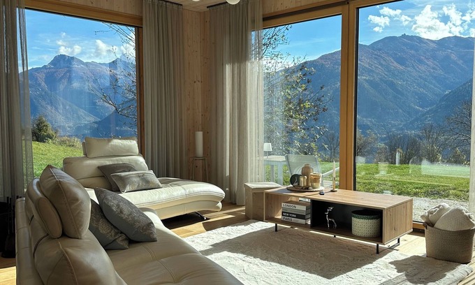 Lens Chalet De Esquí | Maison Panorama Alpes Suisses & Sauna