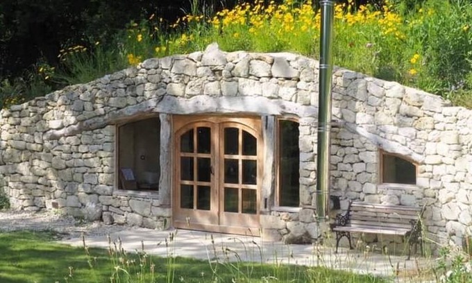 L'Isle-Bouzon Cabina | Maison Terre Cabanes de Fallot / sauna - cold bath / shared natural swimming pool