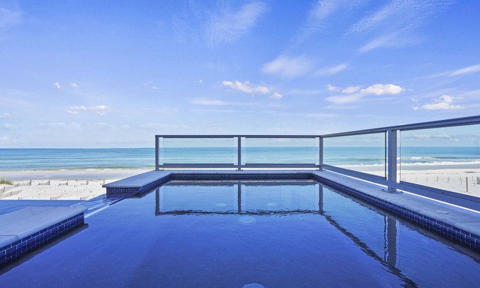 Port St. Joe Casa | Makin' Memories - Beachfront! Private Infinity Pool! 9 Bedrooms