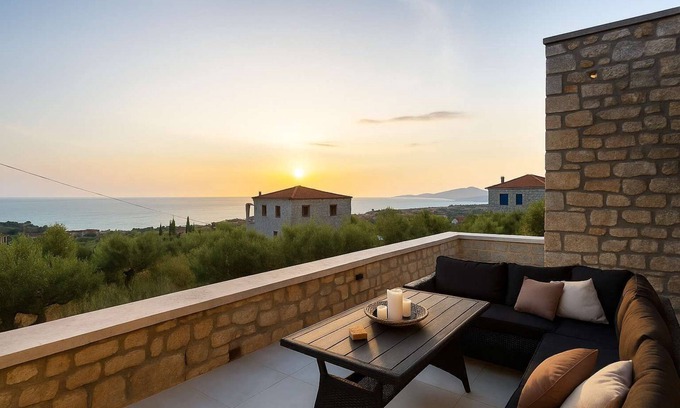 Lefktron Casa | Mani Stone Villa, A Paradise of Panoramic Views