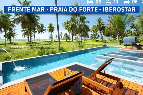 Praia do Forte Casa | Mansão Frente Mar 8 Suítes em Praia do Forte